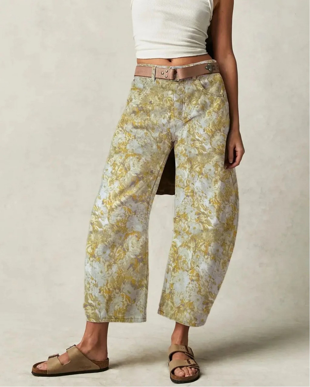 Linnea Floral Tapestry Wide Leg Jeans