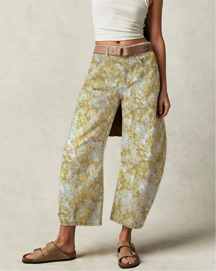 Linnea Floral Tapestry Wide Leg Jeans
