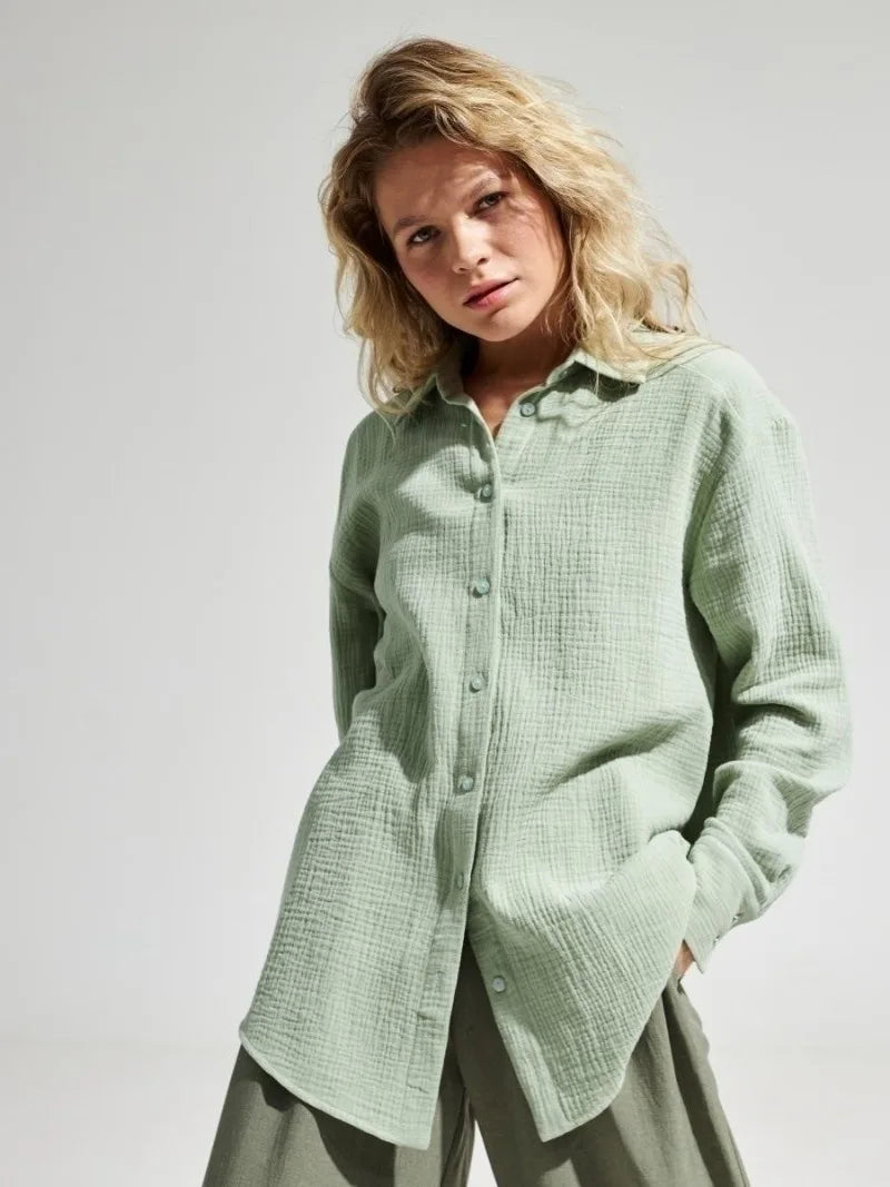 Valencia Crinkled Cotton Summer Shirt
