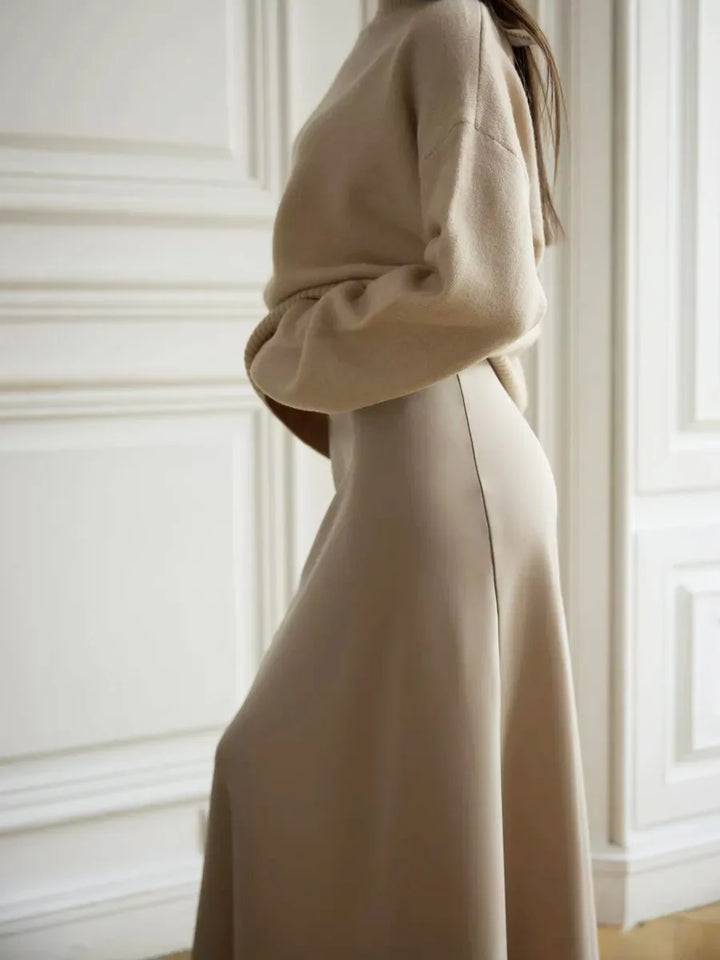 Evelisse Satin Fishtail Maxi Skirt