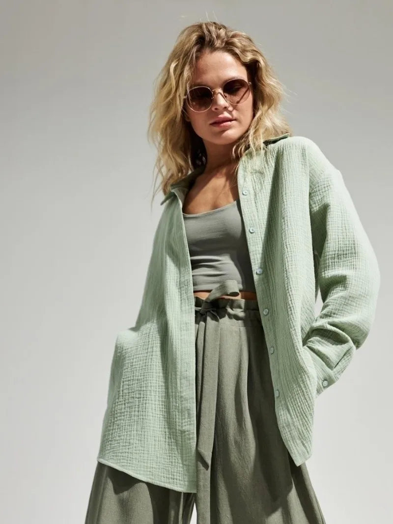 Valencia Crinkled Cotton Summer Shirt
