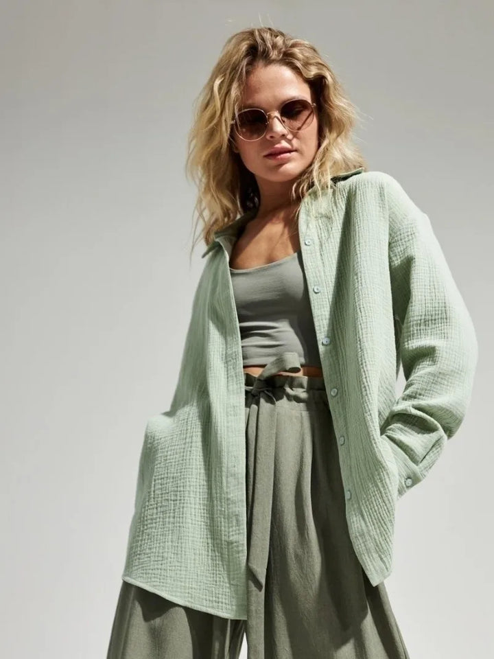Valencia Crinkled Cotton Summer Shirt