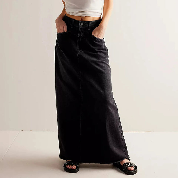 Marcella Vintage Denim Maxi Skirt