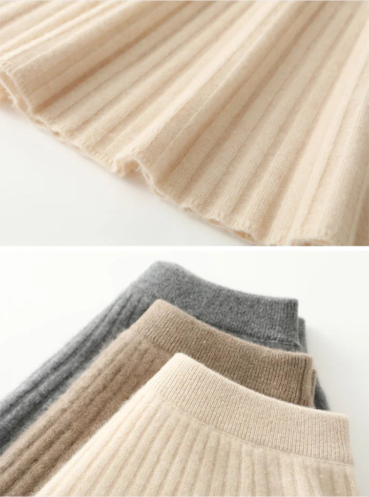 Célestine Merino Pleated Mini Skirt