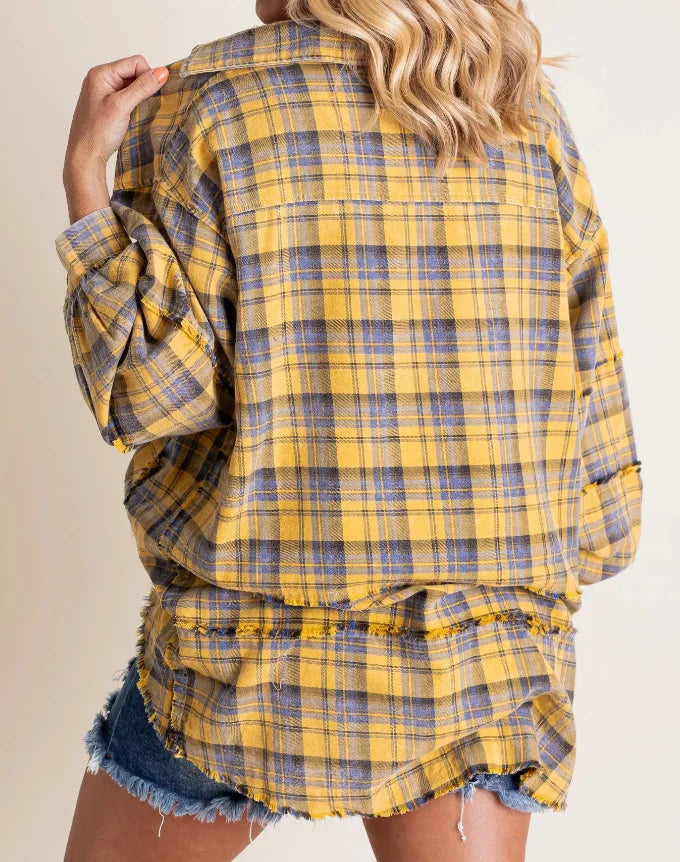 Linora Oversized Plaid Flannel Shirt