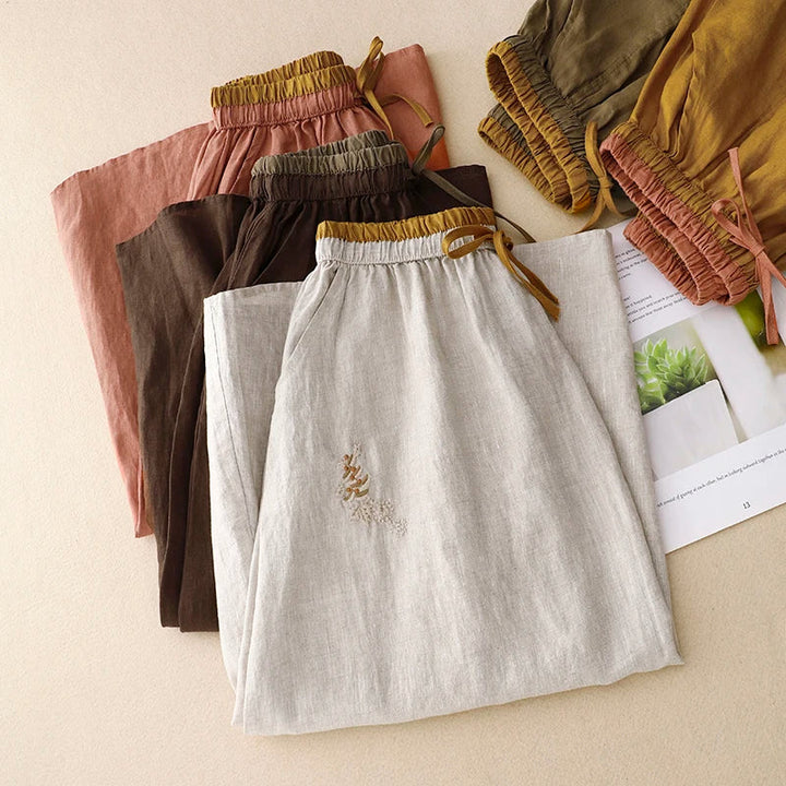 Rosalie Linen A Line Midi Skirt