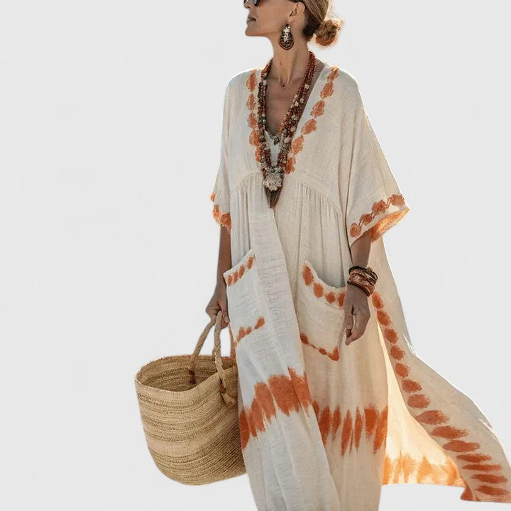 Sage Striped Maxi Dress