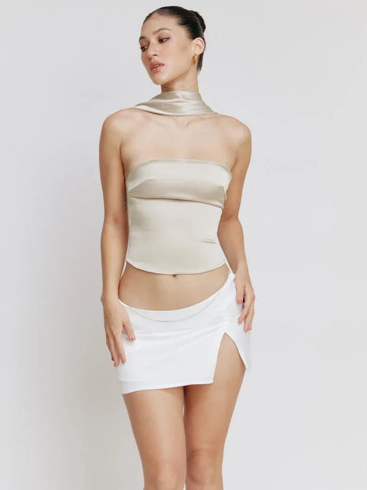 Vesper Strapless Satin Feel Tube Top