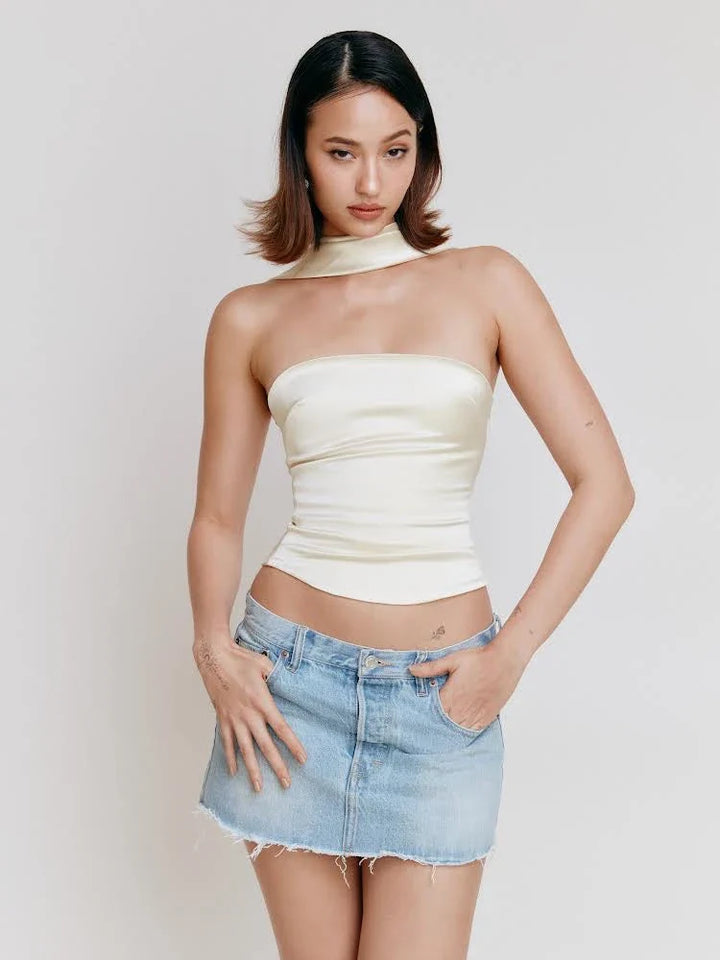 Vesper Strapless Satin Feel Tube Top