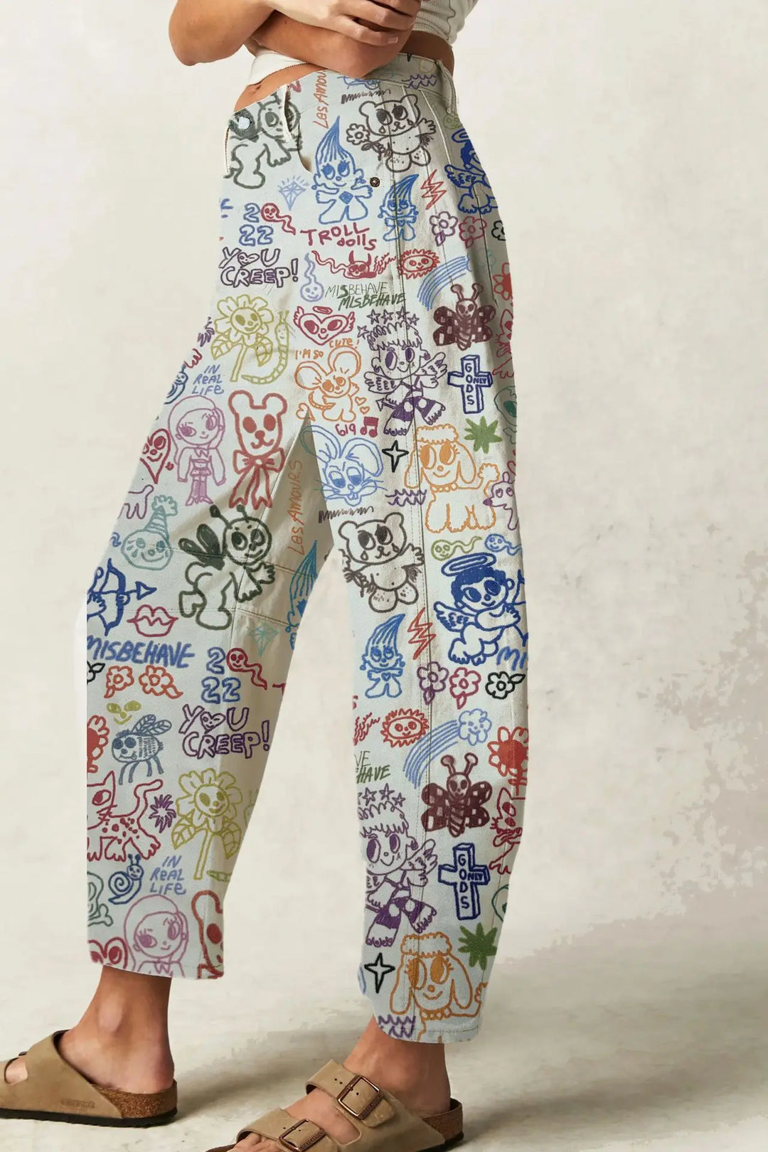 Linnea Floral Tapestry Wide Leg Jeans