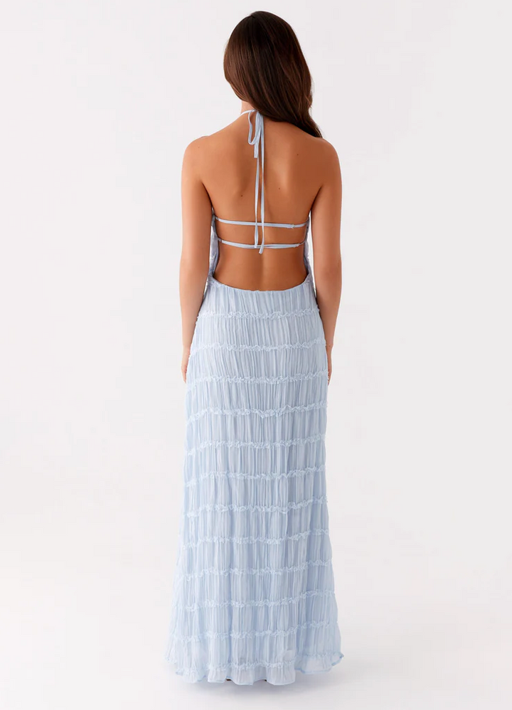 Selene Textured Halter Maxi Dress