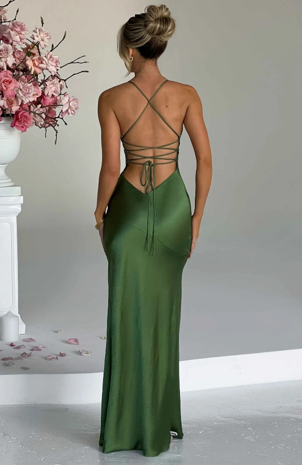 Lilly Elegant Maxi Dress with Thigh-High Slit
