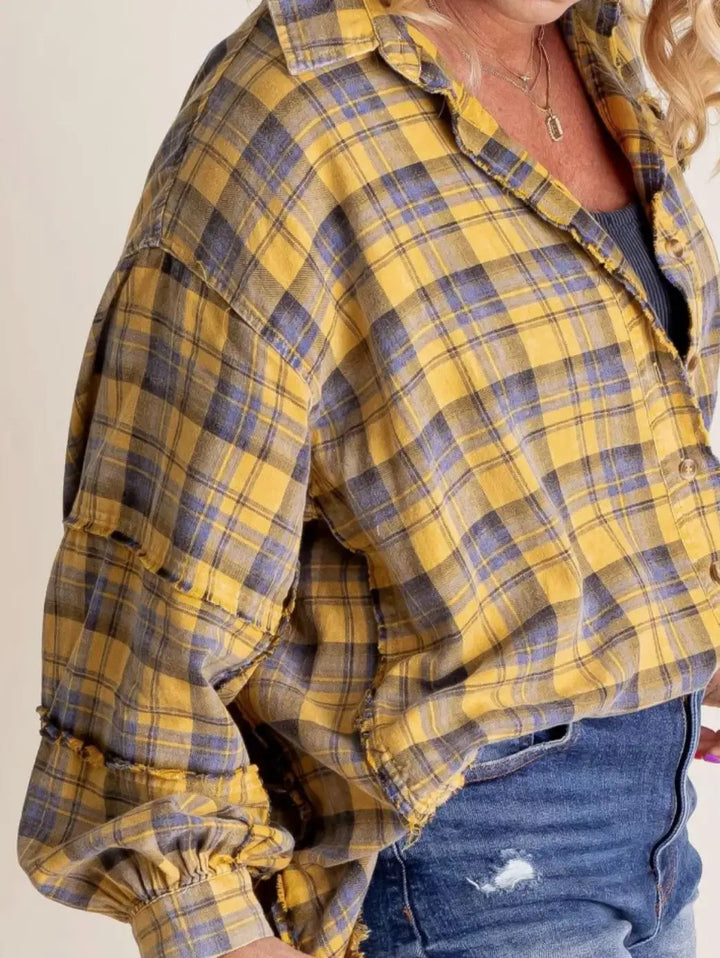 Linora Oversized Plaid Flannel Shirt