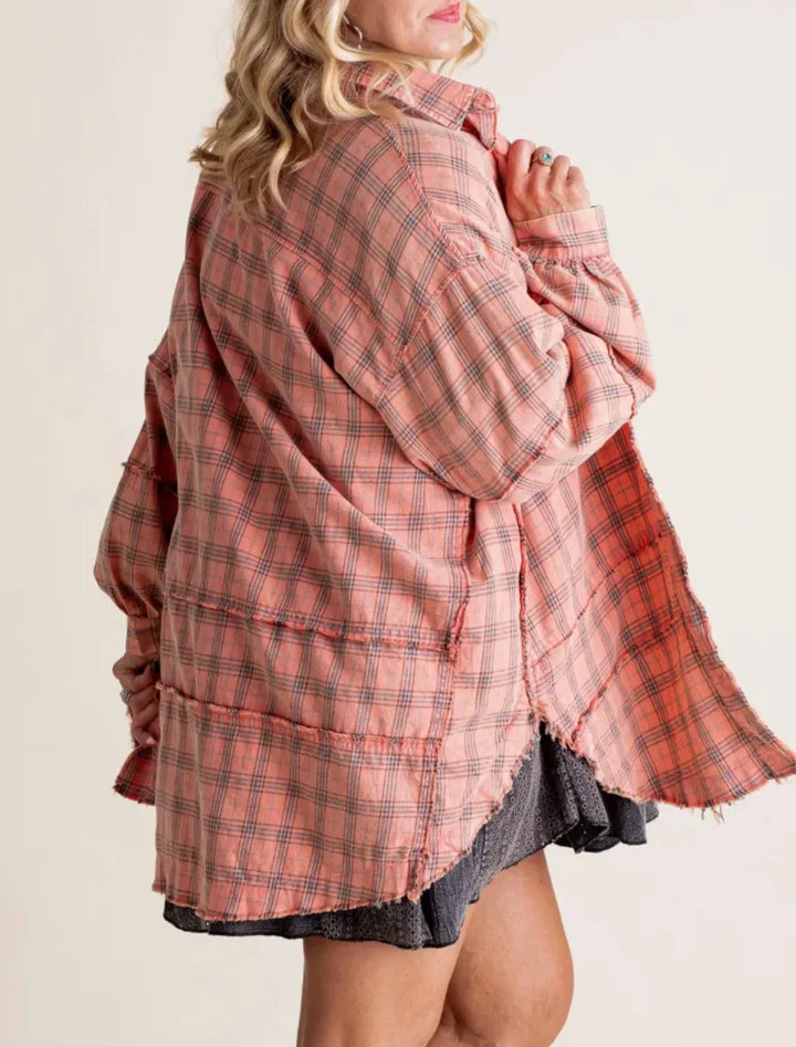 Linora Oversized Plaid Flannel Shirt