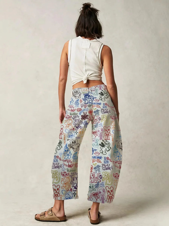 Linnea Floral Tapestry Wide Leg Jeans