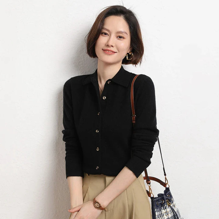 Marielle Knit Button Polo Top