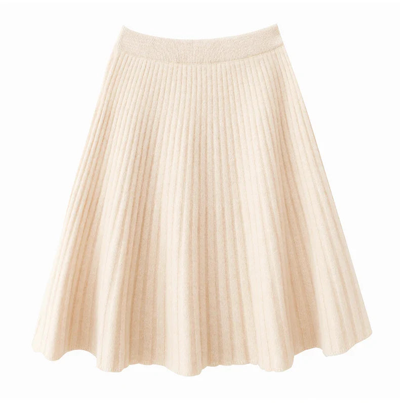 Célestine Merino Pleated Mini Skirt