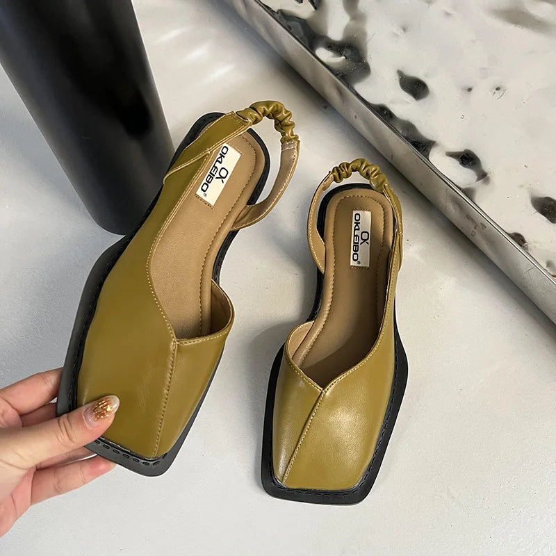 Mila Slingback Sandals with Square Toe for Women