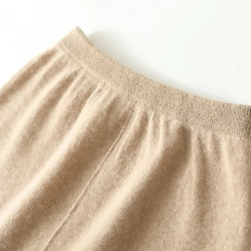 Evelora Merino Wool High Waist Skirt