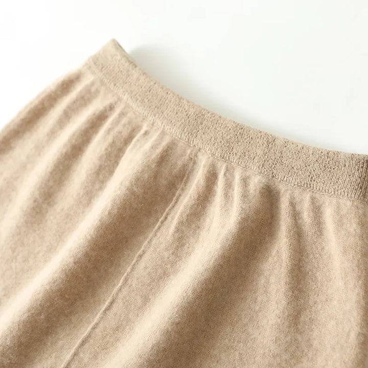 Evelora Merino Wool High Waist Skirt