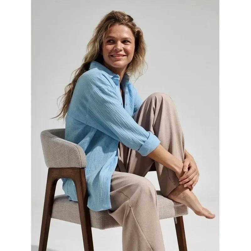 Valencia Crinkled Cotton Summer Shirt