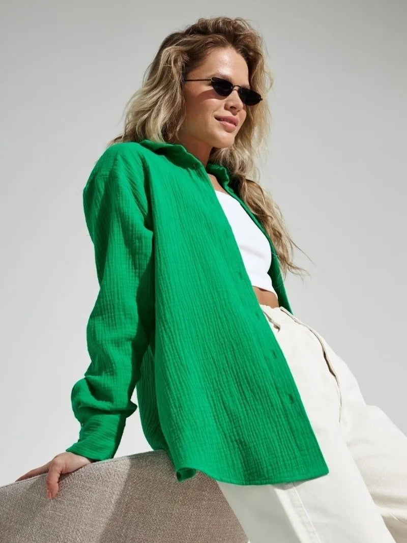 Valencia Crinkled Cotton Summer Shirt