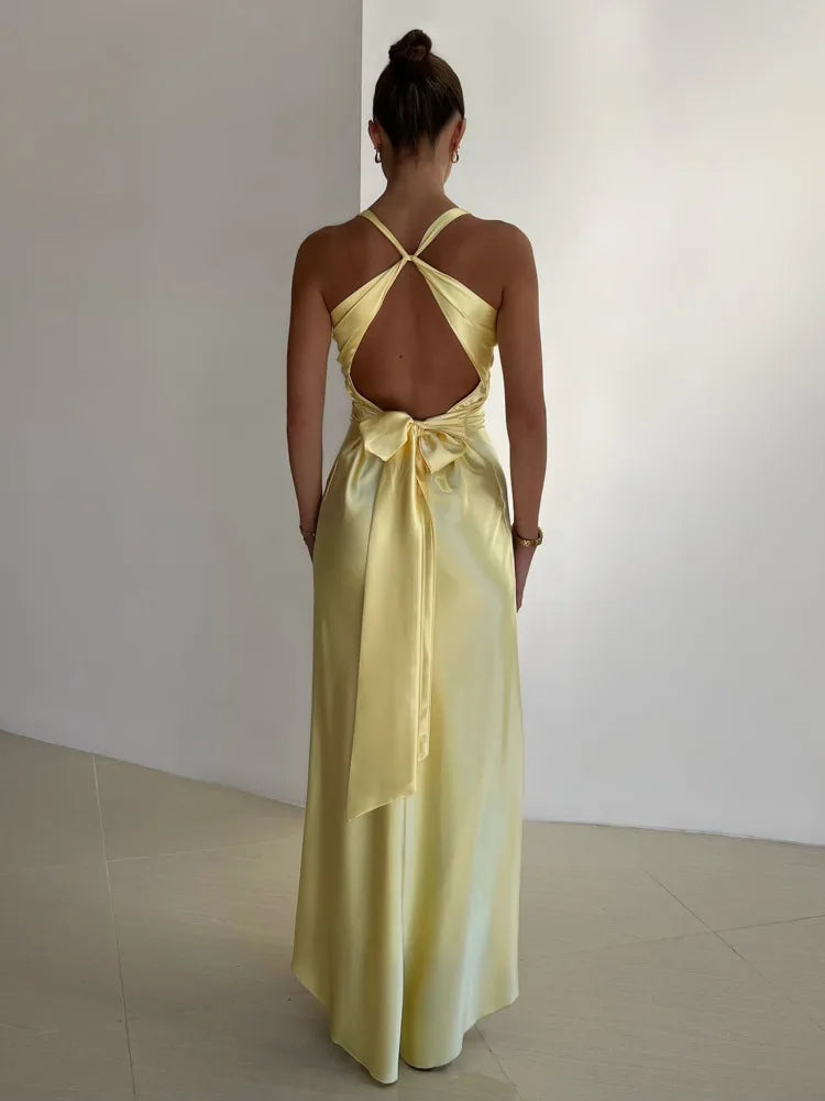 Lydia Elegant Sleeveless V-Neck Maxi Dress for Special Occasions