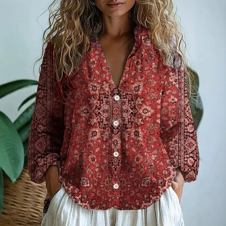 Martha Nature Print Blouse