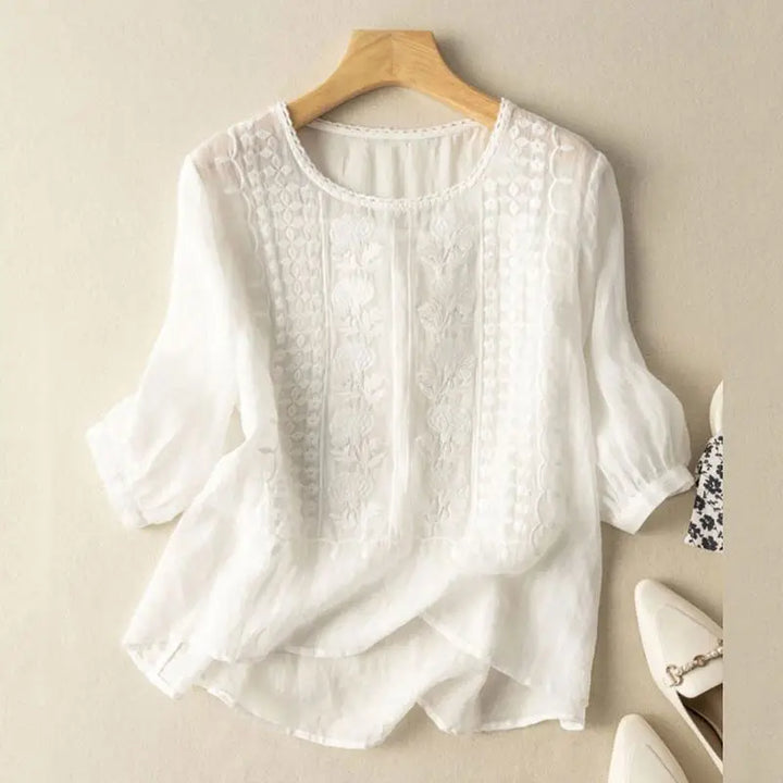 Elaria Embroidered Relaxed Blouse