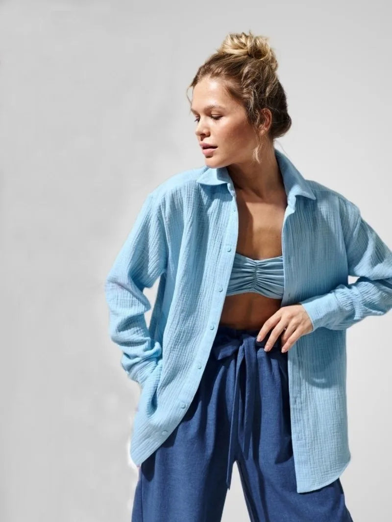 Valencia Crinkled Cotton Summer Shirt