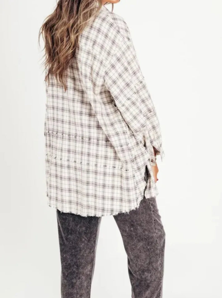Linora Oversized Plaid Flannel Shirt