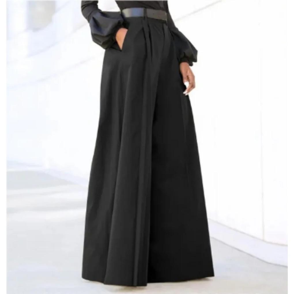 Solid-Colour Wide-Leg Women’s Trousers
