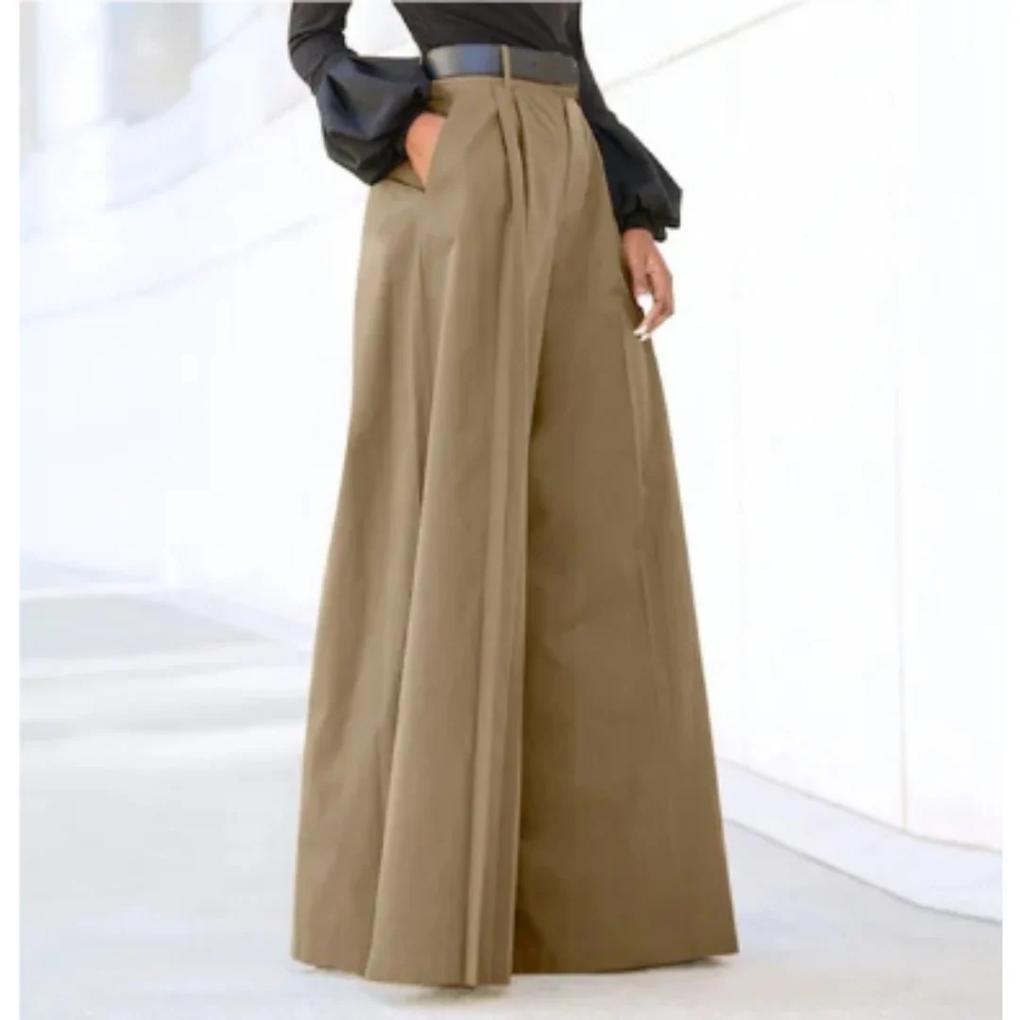 Solid-Colour Wide-Leg Women’s Trousers