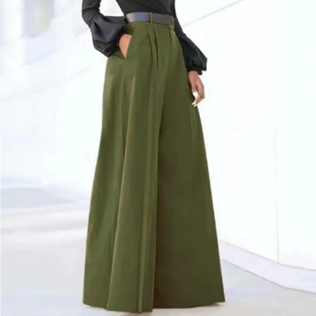 Solid-Colour Wide-Leg Women’s Trousers