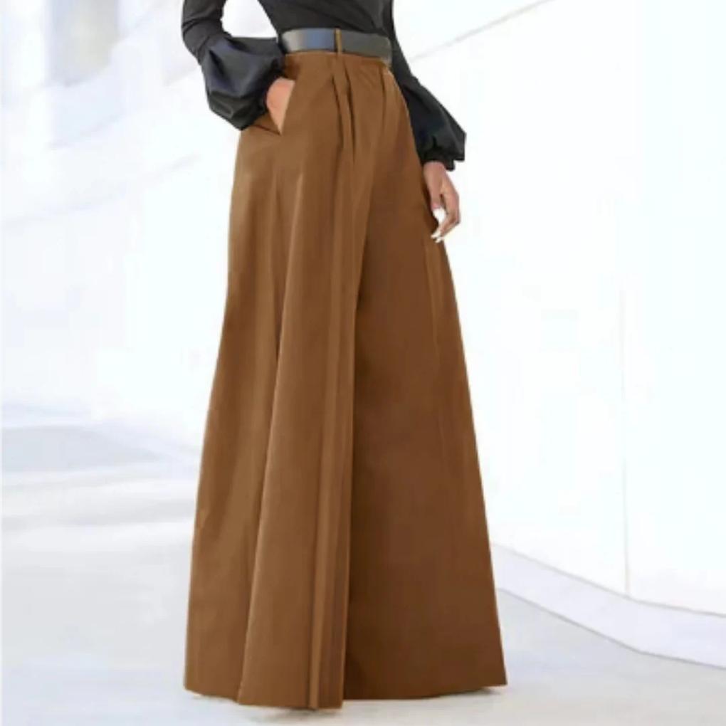 Solid-Colour Wide-Leg Women’s Trousers