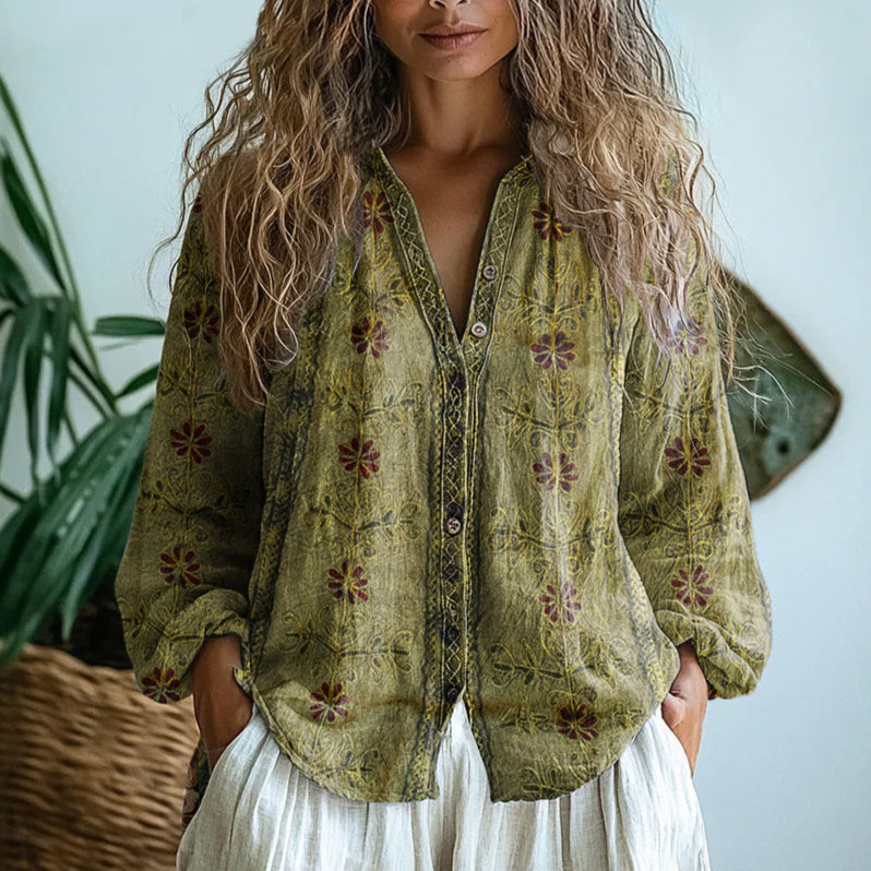 Martha Nature Print Blouse