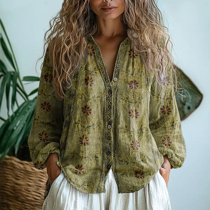Martha Nature Print Blouse