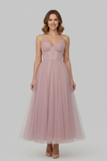 Bella Women’s Strapless Tulle Skirt Maxi Dress