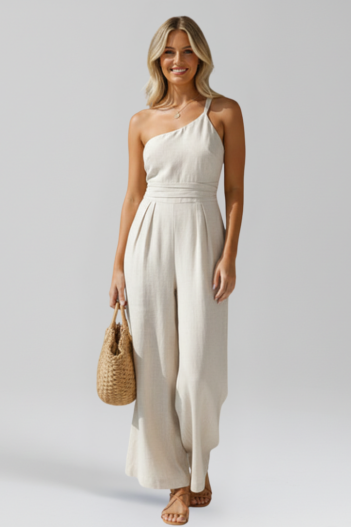 Mia One-Shoulder Wide-Leg Jumpsuit