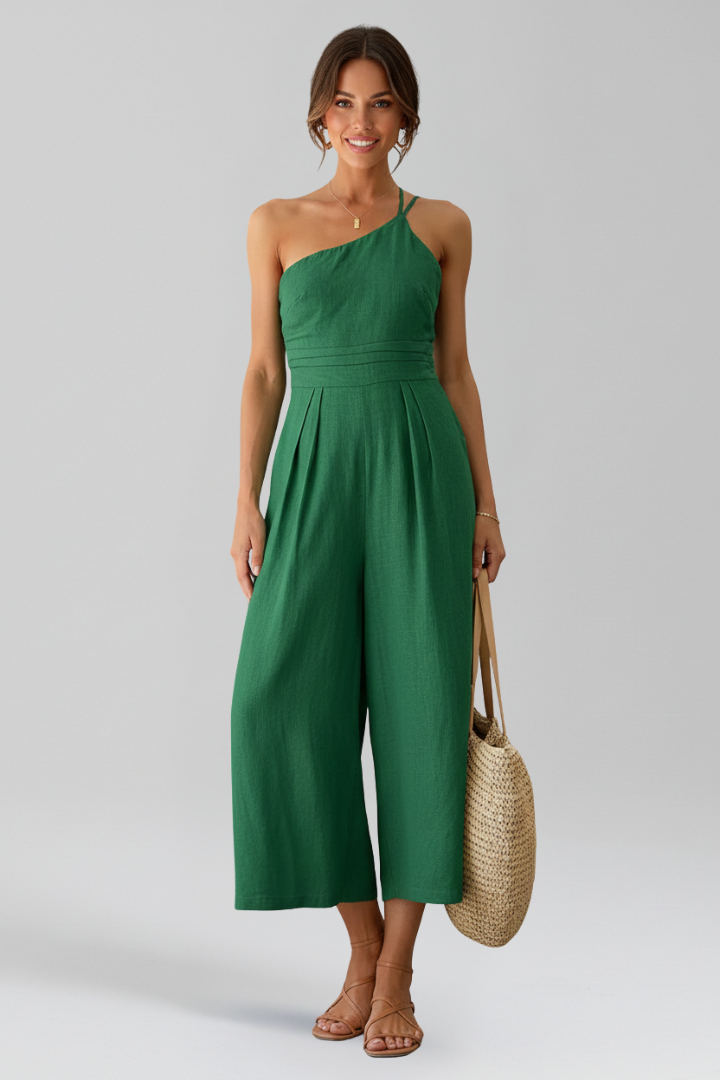 Mia One-Shoulder Wide-Leg Jumpsuit