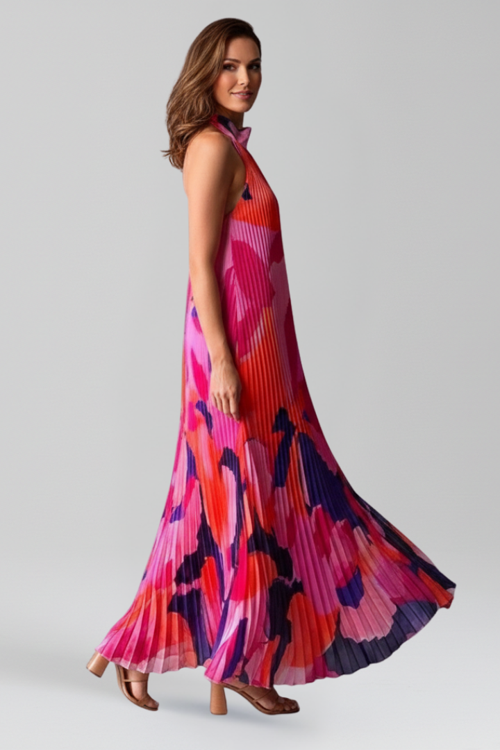 Darcey Women’s Sleeveless Pleated Skirt Maxi Dress