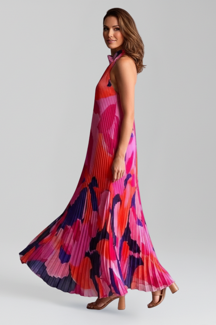 Darcey Women’s Sleeveless Pleated Skirt Maxi Dress