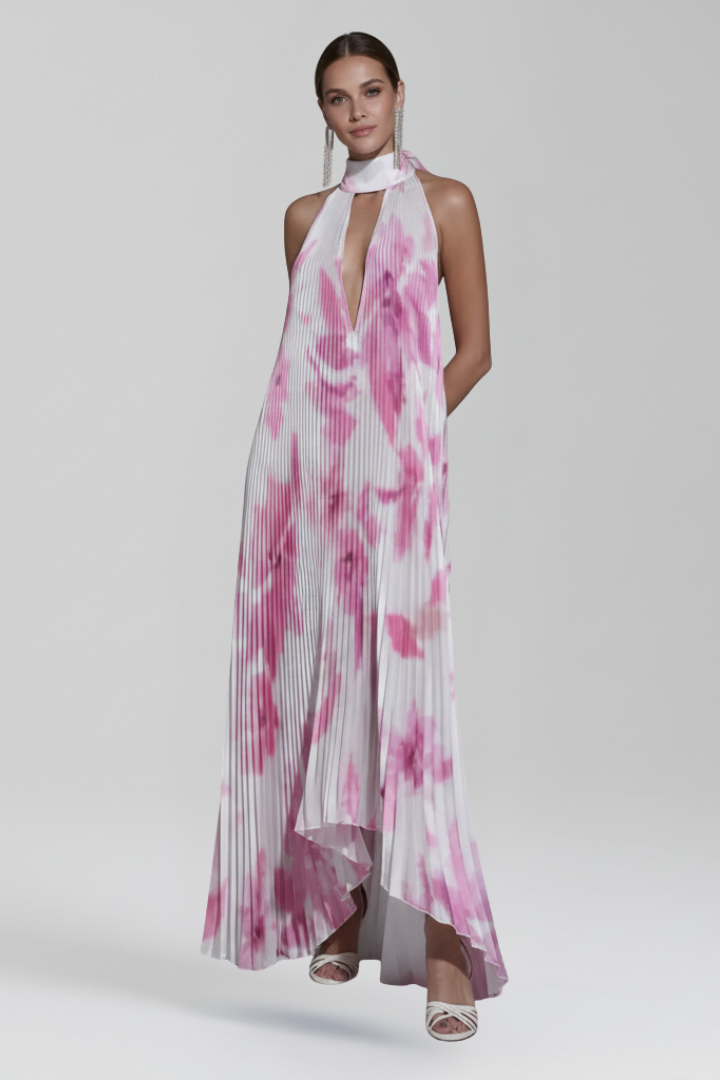 Darcey Women’s Sleeveless Pleated Skirt Maxi Dress