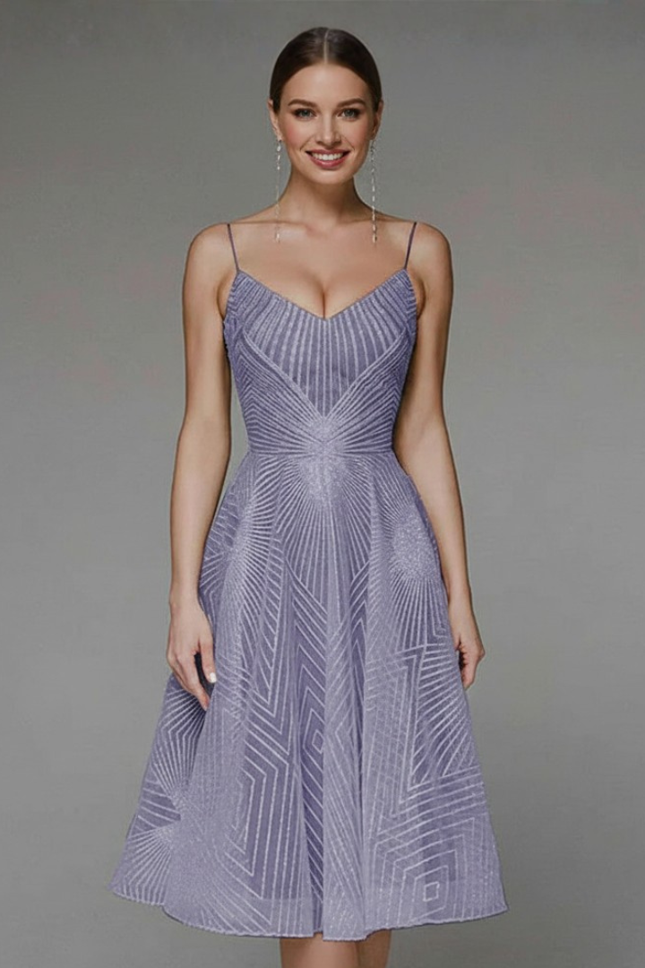 Scarlett Spaghetti-Strap A-Line Skirt Midi Dress