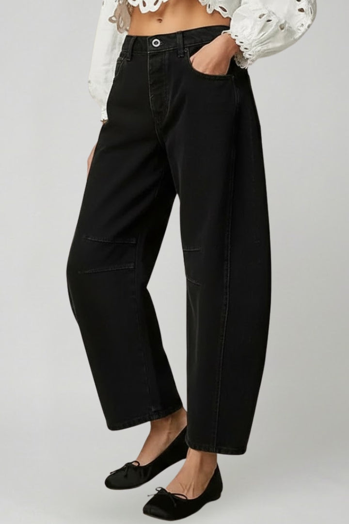 Julia High-Waist Stretch Wide-Leg Denim Jeans