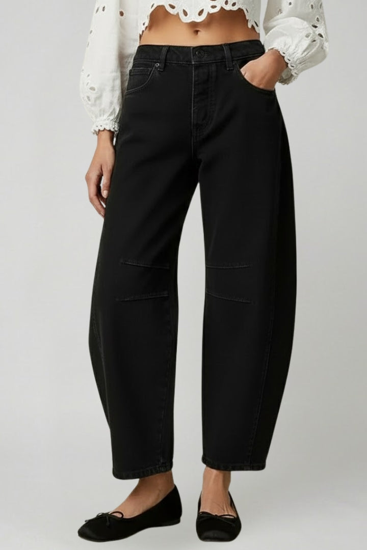 Julia High-Waist Stretch Wide-Leg Denim Jeans