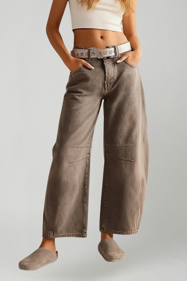 Julia High-Waist Stretch Wide-Leg Denim Jeans