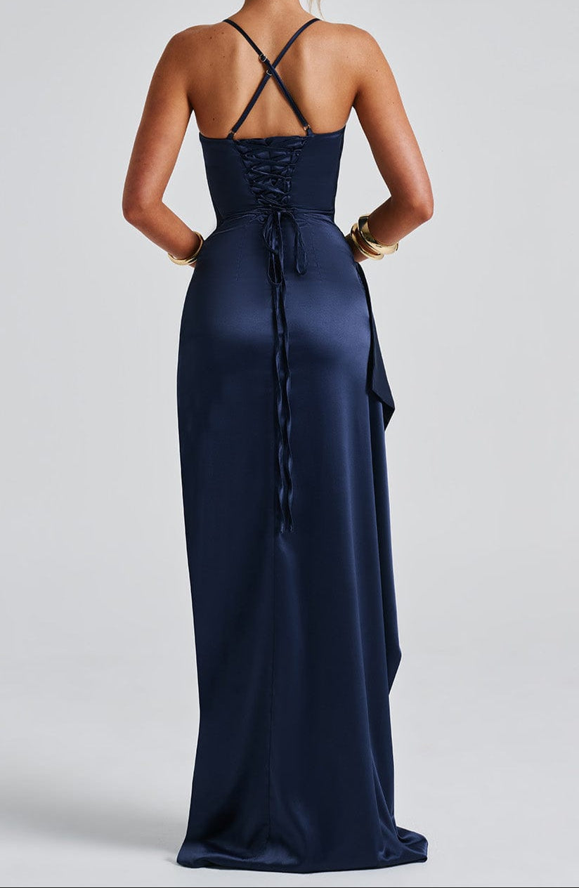 Celestia Women’s Navy Blue Formal Evening Maxi Dress  Price: 54.95