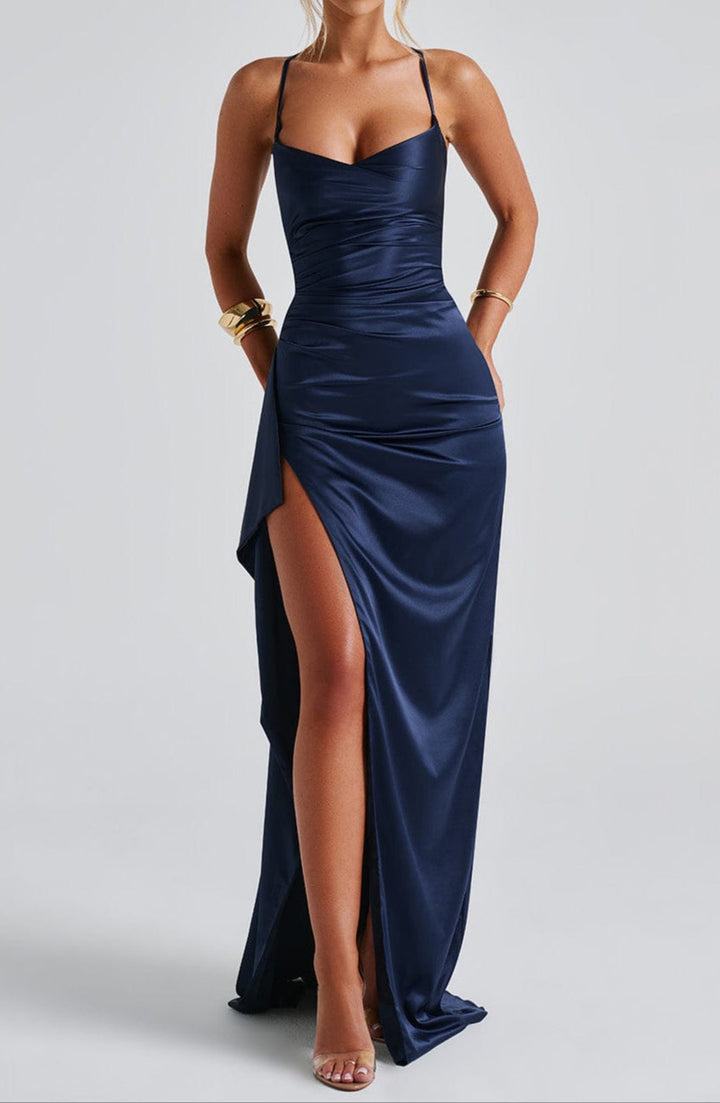 Celestia Women’s Navy Blue Formal Evening Maxi Dress  Price: 54.95