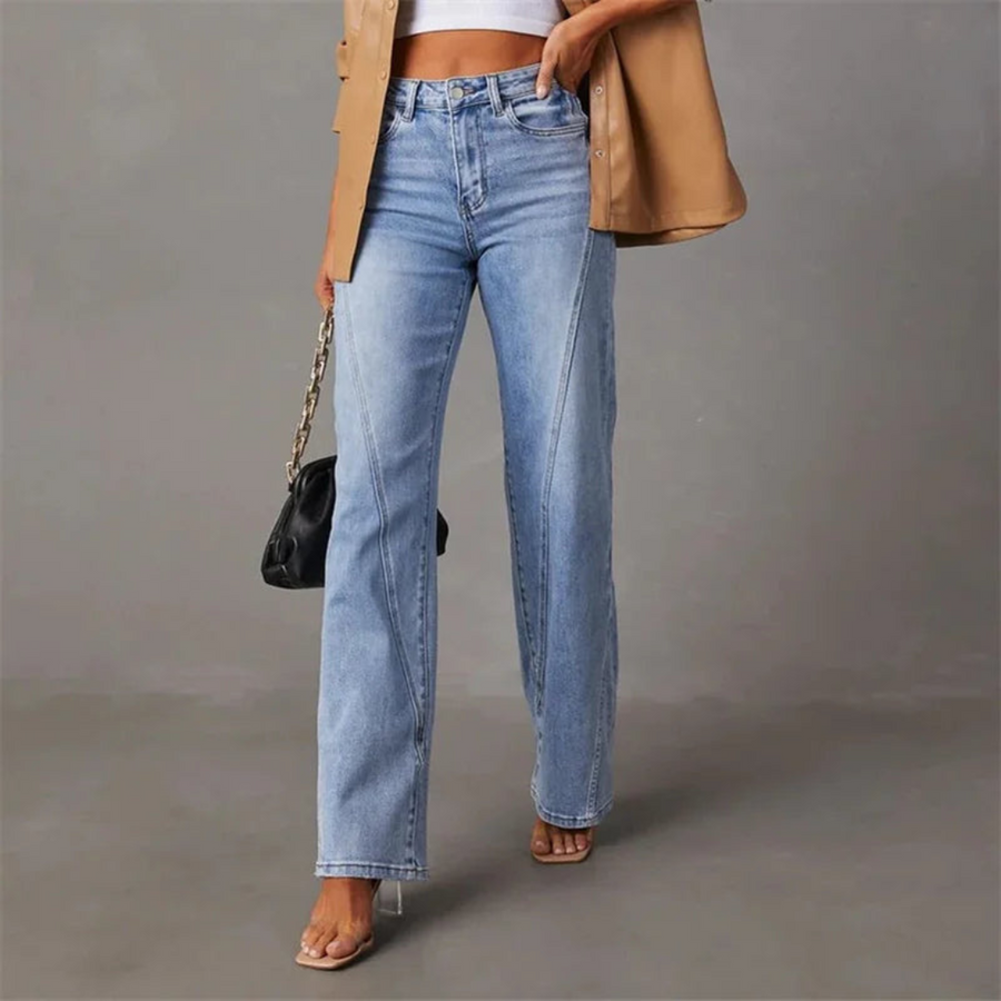Marcella High Waist Wide Leg Straight Jeans
